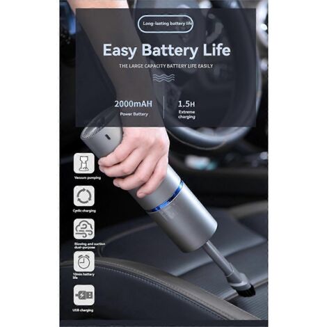 Aspirateur portatif sans fil pour voiture