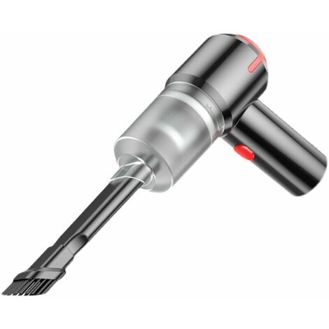 Aspirateur portatif sans fil rechargeable, puissant aspirateur de voiture silencieux 3000 mAh, chargement USB portable avec filtre sécheur lavable, lumière LED pour la maison, la voiture, le bureau (n