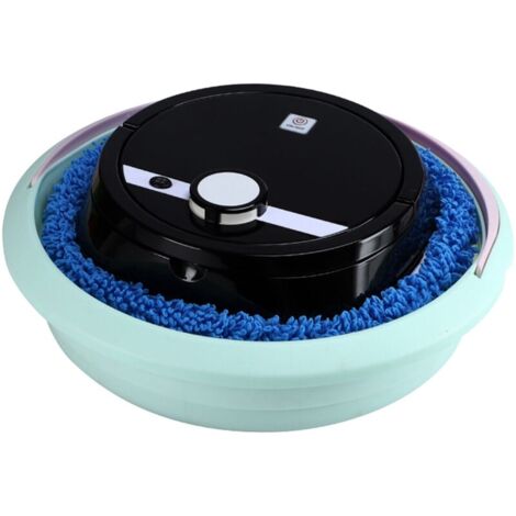 Aspirateur Robot à forte aspiration, utilisation humide et sèche, vadrouille Rechargeable pour salon, chambre à coucher, salle de bain, noir