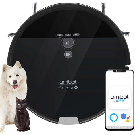 Aspirateur robot Animal XL H2O Connect - spécial poils d'animaux - connecté - Black