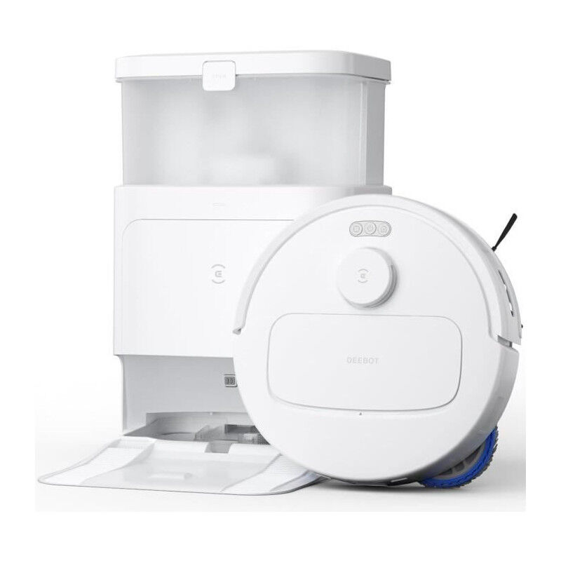 Ecovacs - Robot Aspirateur Laveur avec Station de Vidage Automatique N30 Pro omni - Puissance 10000Pa - Nettoyage a l'eau Chaude