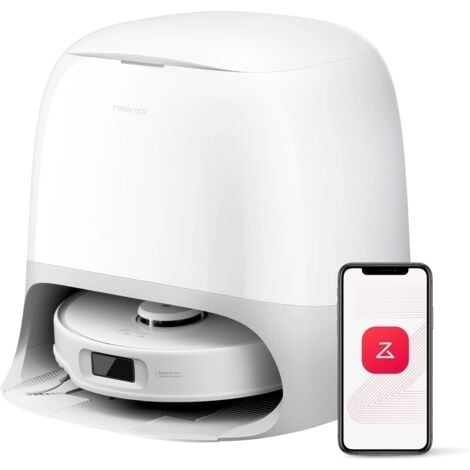 Aspirateur Robot Laveur roborock Qrevo Curv S5X(Qrevo MaxV version améliorée), 18 500 Pa, Anti-enchevêtrement, Brosse et Serpillière Extensibles, Station Multifonctionnelle 3.0, APP