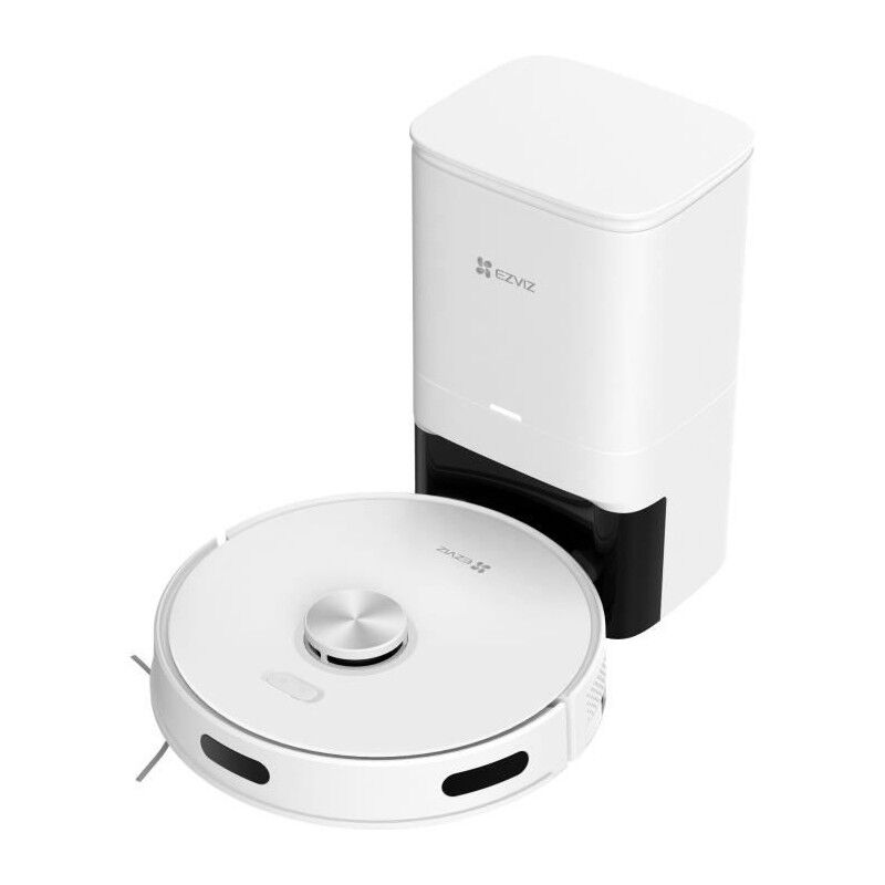 Ezviz - Aspirateur Robot Laveur RE5 Plus - 4000 Pa - 300 ml - Blanc