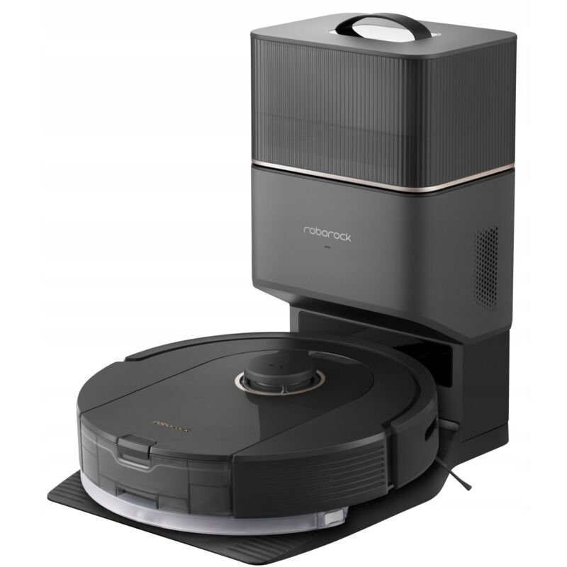 Roborock - Q5 max+ - Robot Aspirateur avec Station de Vidage - Double Brosse - Puissance 5500 Pa - Navigation LiDAR PreciSense