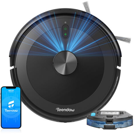 Aspirateur robot - Teendow-D10S Plus - 3200 mAh - 5000 Pa - Compatible application de contrôle