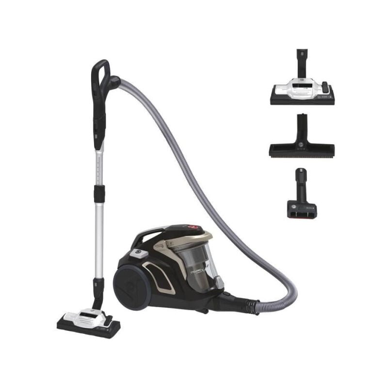 Hoover - Aspirateur Robot Traineau Sans Sac HP720PET - 850 w - 68 dBA - Cassette 2 l - Spécial parquet et animaux