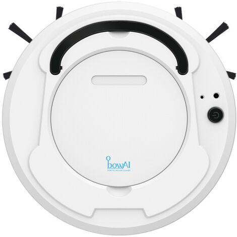 Aspirateur robot USB maison voiture blanc, nettoyage automatique compact pratique
