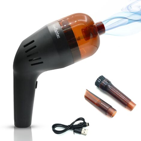 Aspirateur sans fil de poche - Batterie lithum rechargeable USB - Ultra compact - 2 embouts - Sans sac - 30 minutes d'autonomie