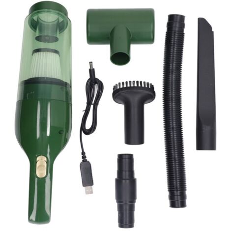 Aspirateur sans fil, grande aspiration 4000mAh, Charge rapide, Air électrique à faible bruit, pour famille, bureau, voiture, vert