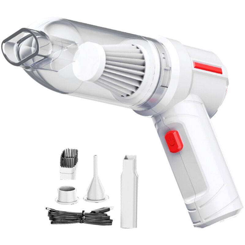 Lifcausal - Aspirateur sans fil portatif pour la maison, dépoussiéreur 3 en 1, machine de gonflage par aspiration, pompe de gonflage puissante,
