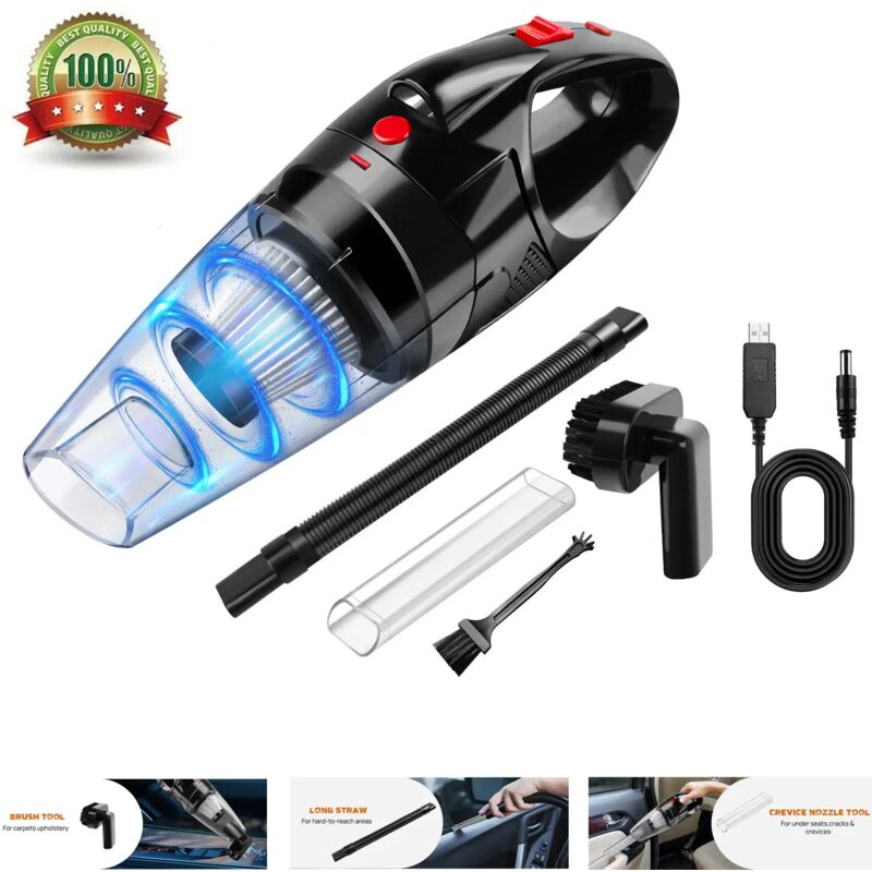 Dayplus - Aspirateur sans fil pour voiture Aspirateur à main Mini Power usb Rechargeable