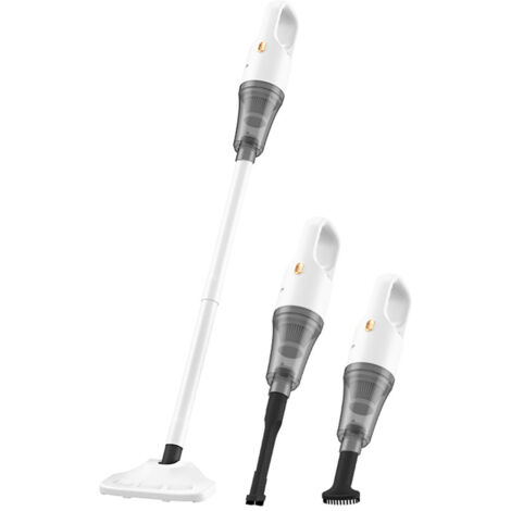 Aspirateur sans fil rechargeable balai et à main 3 en 1 nettoyeur de sol pour voiture, maison, poils d’animaux et tapis batterie 4000mAh