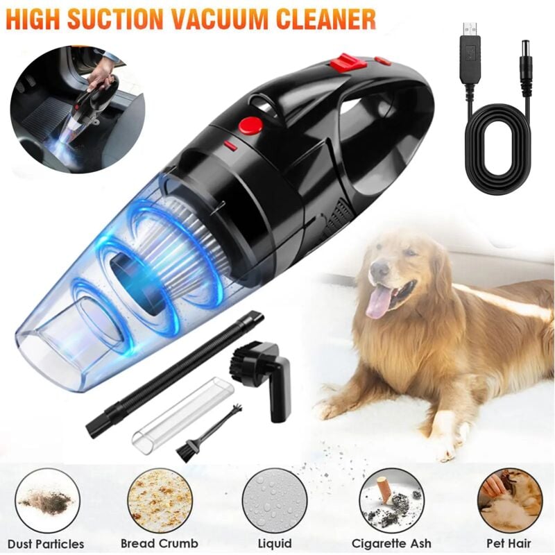 Dayplus - Aspirateur sans fil rechargeable pour voiture Aspirateur à main Mini Power Suction usb
