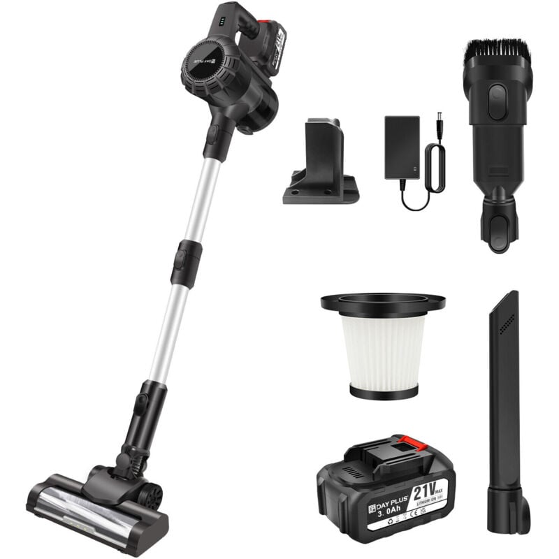 Aspirateur sans fil Upright 6 en 1 Aspirateur à main sans fil 30000Pa w/ Batterie 3.0AH