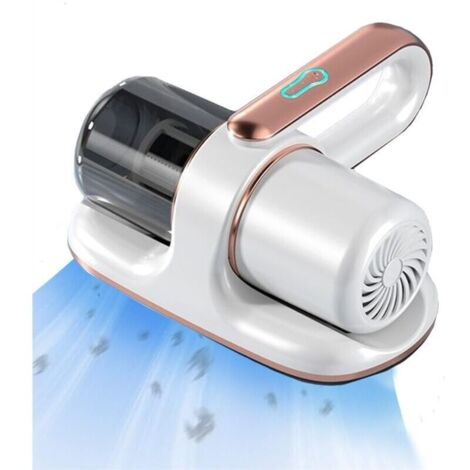 Aspirateur sans fil UV anti-acariens, suction puissante, petit format, stérilisation et élimination des acariens. Blanc - standard avec 2 filtres.