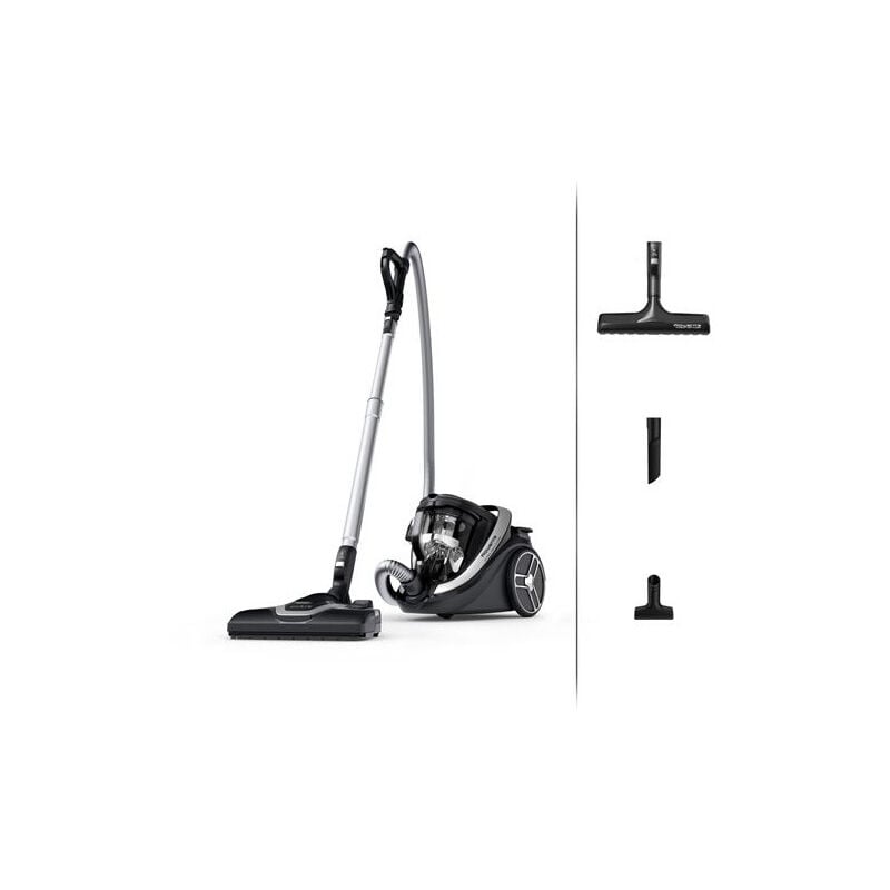 Rowenta - Aspirateur sans sac Silence Force Cyclonic Effitech Modèle Parquet RO7936EA 500 w Noir