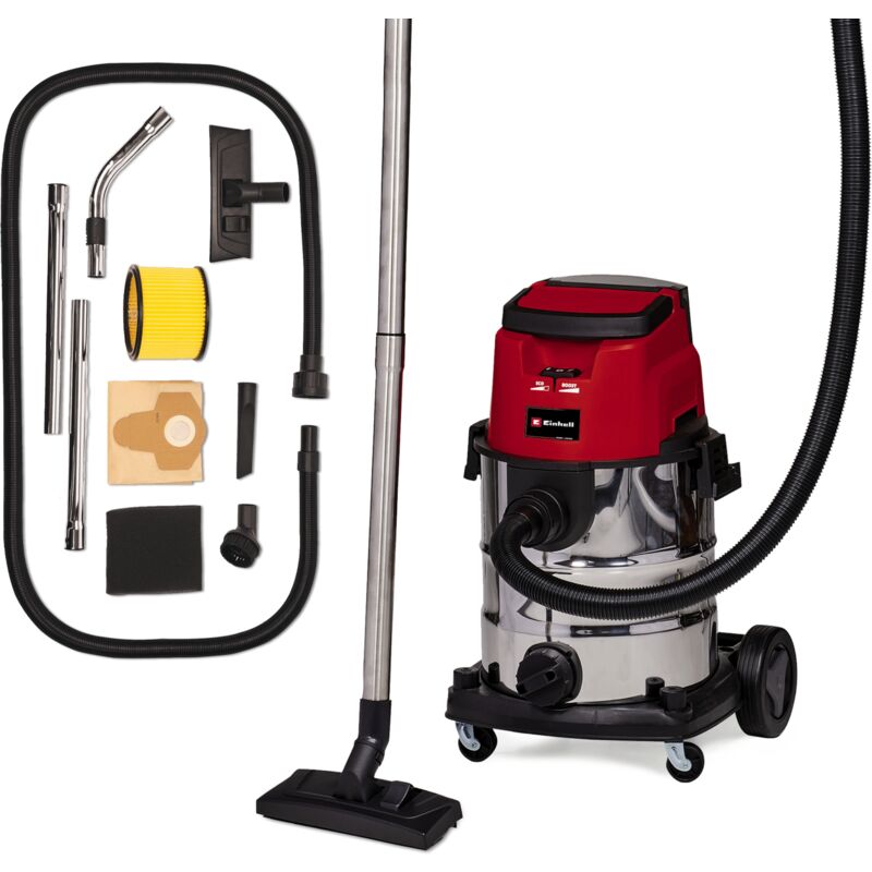 Aspirateur eaux et poussières sans fil te-vc 36/25 Li s - Solo Power X-Change (36V, cuve inox 25L, 76 Db) Livré sans Batterie ni Chargeur - Einhell