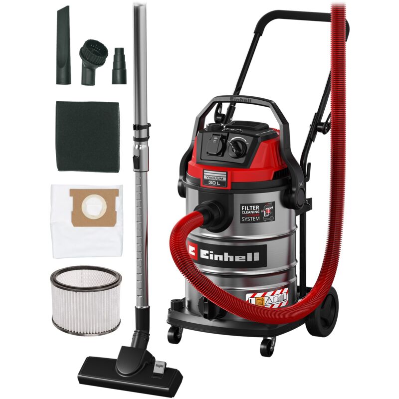 EINHELL  Aspirateur eaux et poussi&egrave;res TE-VC 3080 SACL (1150W 220mbar cuve 30L classe L filtre HEPA avec accessoires)