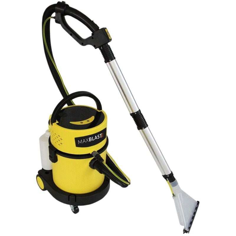 Monster-shop - Aspirateur 2 en 1 hepa 20L Jaune - 4,3m Câble Rembobinage Automatique & Fonction sèche/Humide Carpet Shampouineuse Nettoyage Aspi Eau