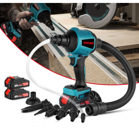 Onevan – Souffleur à batterie 88VF avec 2 batteries 9000mAh – Puissance 1000W – Vitesse 200 m/s pour nettoyage ateliers et espaces confinés - FIL 5 EN