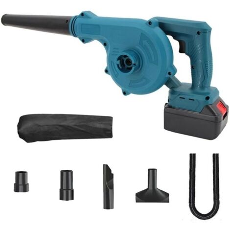 Aspirateur Souffleur Sans Fil 2200W Souffleur électrique sans fil 2 En 1 Souffleur De Feuilles avce 1 Batterie et Chargeur rapide