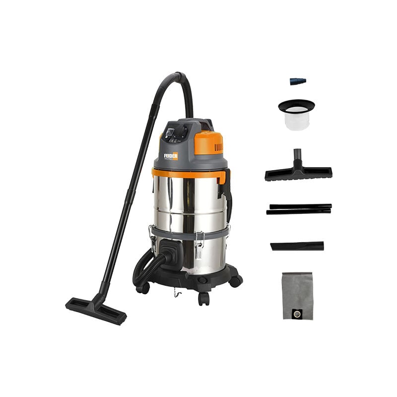 Feider - Aspirateur Eau et Poussière 1400 w Cuve Inox 28 l – FAP1430