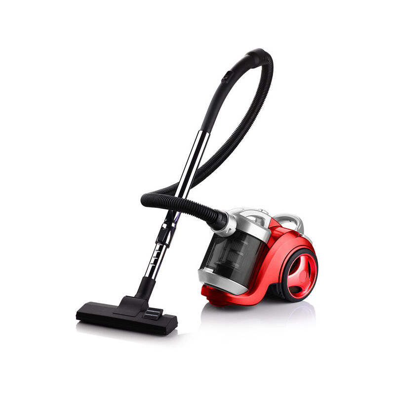 Magicfox - Aspirateur traineau, Aspirateur sans sac, Silencieux, Performant avec filtre hygiénique lavable, Forte aspiration 1200W - Rouge