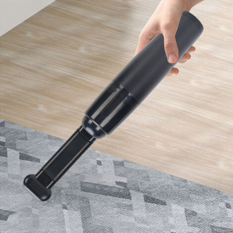 Aspirateur voiture à main sans fil 8000Pa aspiration léger et compact mini aspirateur batterie 1200mAh pour voiture, maison et bureau noir