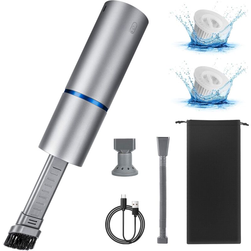 Fei Yu - Aspirateur Voiture à Main Sans Fil,4500 Pa Aspiration Forte 85 w Ultra-léger Pour Voiture, Mini Aspirateur Rechargeable Avec Filtre hepa