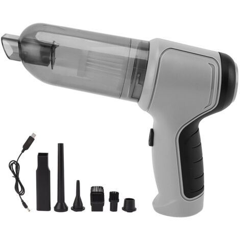 Aspirateur Voiture Sans Fil Gris Puissant - Aspirateur Main Rechargeable pour Intérieur et Voiture, Double Usage