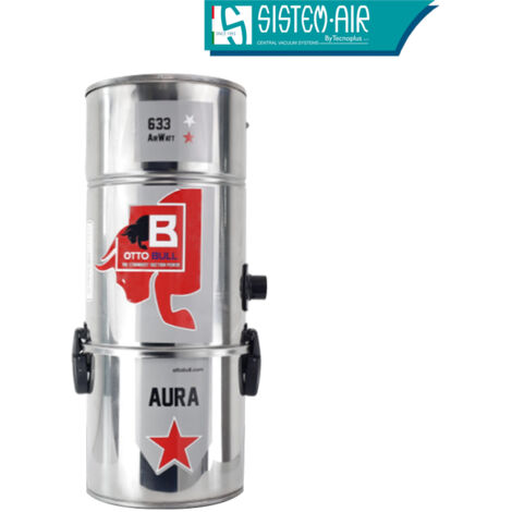 Aspiration centralisée avec sac OTTO BULL AURA 300 INOX (jusqu’à 300 m²), Garantie 2 ans, Sistem Air VAC63M