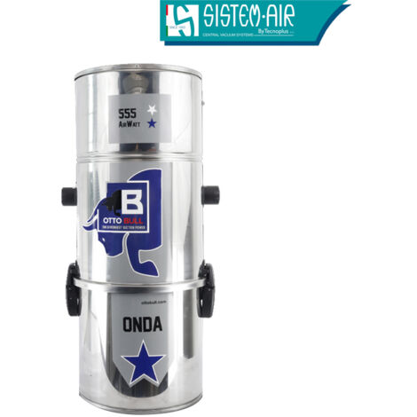 Aspiration centralisée sans sac OTTO BULL ONDA 150 INOX (jusqu’à 150 m²), Garantie 2 ans, Sistem Air VAC55O