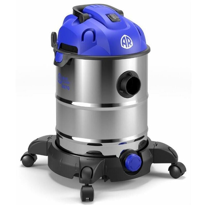 Image of Aspiratore ar mod AR3670 Capacità 30 litri inox. 1600 watt. Fornito con: tubo flessibile 1,4 m (diam. 36), bocchettina, lancia 83813