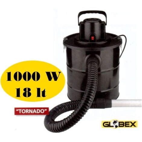 Aspiratore/Aspiracenere/Aspiraceneri/Aspirapolvere 1000W 18lt. Globex - Tornado