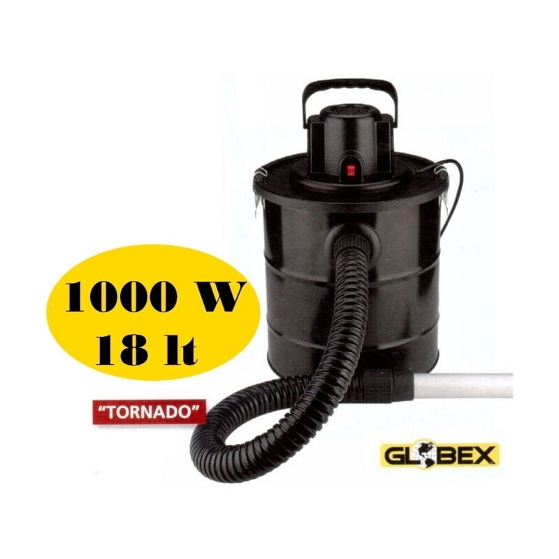 Image of Globex - Aspiratore/Aspiracenere/Aspiraceneri/Aspirapolvere 1000W 18lt. Tornado