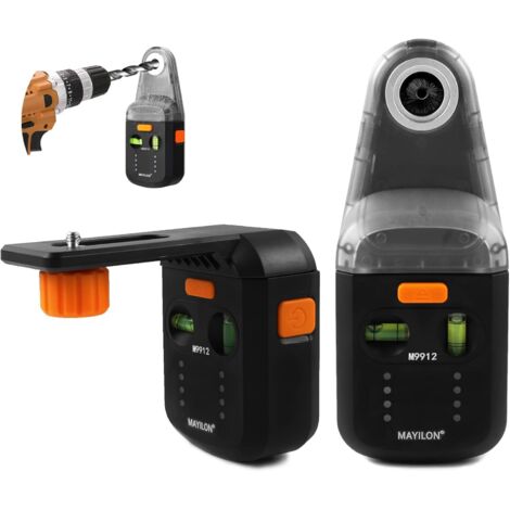 Aspiratore di polvere da foratura con livella laser aspirante, design 4 in 1, aspiratore di polvere da foratura con aspirazione, supporto per livella laser a parete aspirante