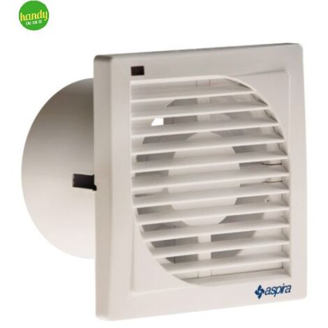 Aspiratore elicoidale elettrico extrapiatto serie evolution ev dim. 165x165 mm - ø100 mm - portata 65 m³/h - 16 w ASPIRA
