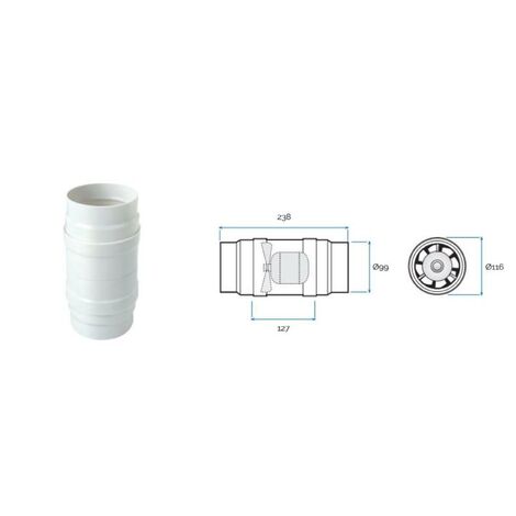 ASPIRATORE PER CAPPE foro Ø mm. 100/120 - 10W