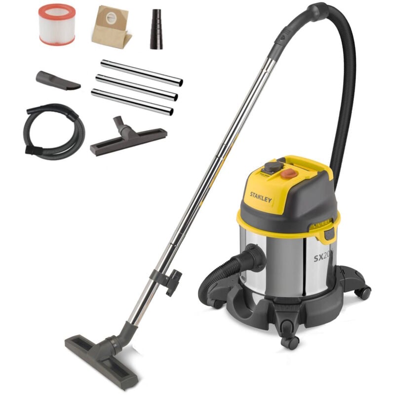 Aspiratore Solidi e Liquidi Stanley SXVC20XTE (Potenza assorbita 1400 w, Capacità fusto 20 l)