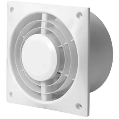 Aspiratore quadro elettrico in abs bianco dim. 120x120 mm - ø100 mm - portata 75 m³/h - 15 w VECAMCO