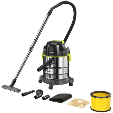 aspiratore solidi e liquidi a batteria ryobi "r18wdv-0" 18v 18l, solo corpo macchina