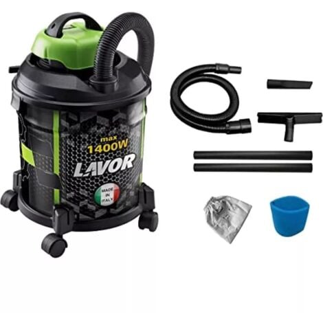 aspiratore solidi liquidi elettrico lavor "joker 1400s" 1400 w 20 litri 40 l/s