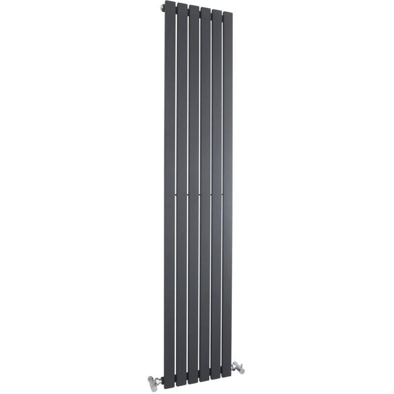 Hudson Reed Sloane Single Designer Vertical Radiator 1800mm h x 354mm w - Anthracite