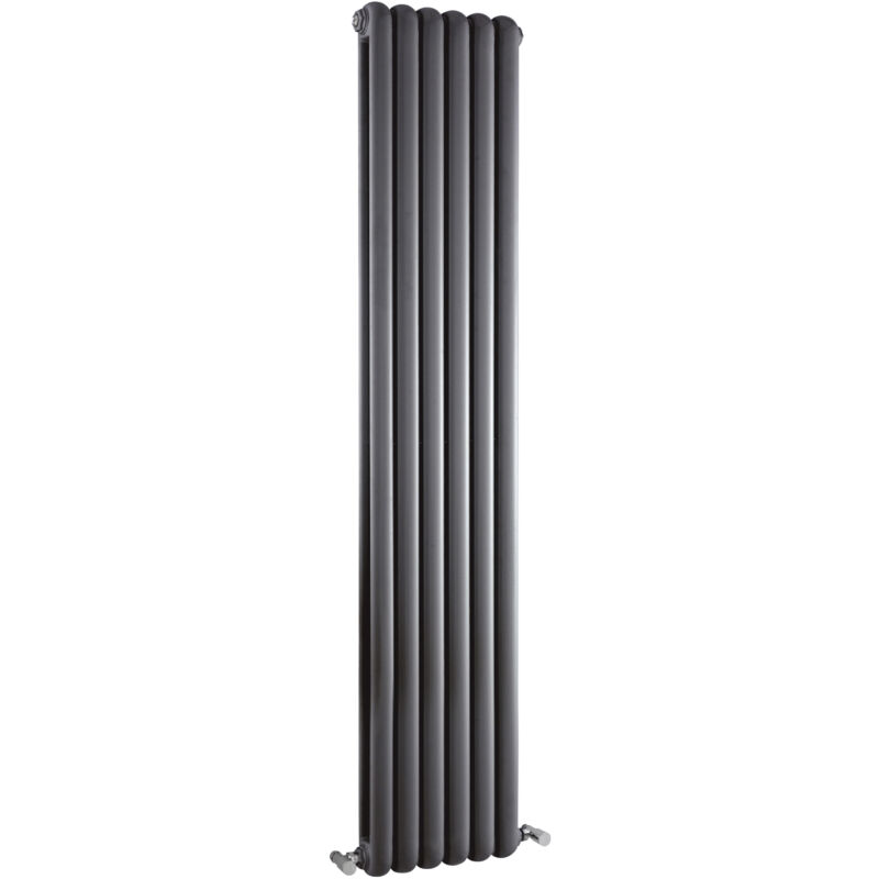 Balterley Vertical Double Panel Radiator - 1800mm x 383mm - 3713 Btu - Anthracite