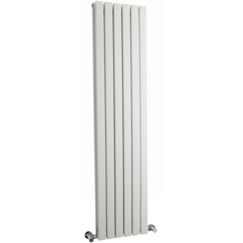 Hudson Reed Sloane Double Designer Vertical Radiator 1800mm h x 354mm w - Satin White