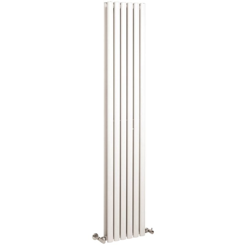 Hudson Reed Revive Double Designer Vertical Radiator 1800mm h x 354mm w - High Gloss White