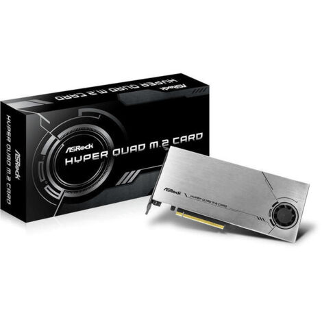 Asrock Hyper Quad M.2. Tarjeta PCIe x16 a 4x NVMe M.2