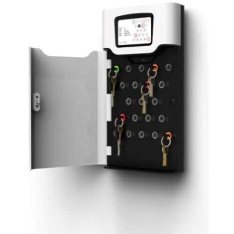 Assa Abloy – Armoire à clés autonome – Gestion électronique jusqu'à 21 porte-clés – Dimensions 246x427x246 mm – Aluminium et ABS résistant