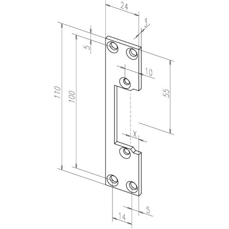 ASSA ABLOY Flachschließbl.107 STA verz.ktg.B.24xL.110mm DIN L/R - -10741