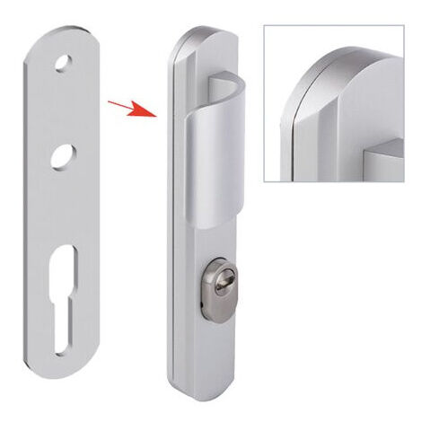 Assa Abloy – Plaque de réhausse 5mm pour poignées SECUMAX TENOR – Finition argent – Pour ensembles VACHETTE – Installation facile
